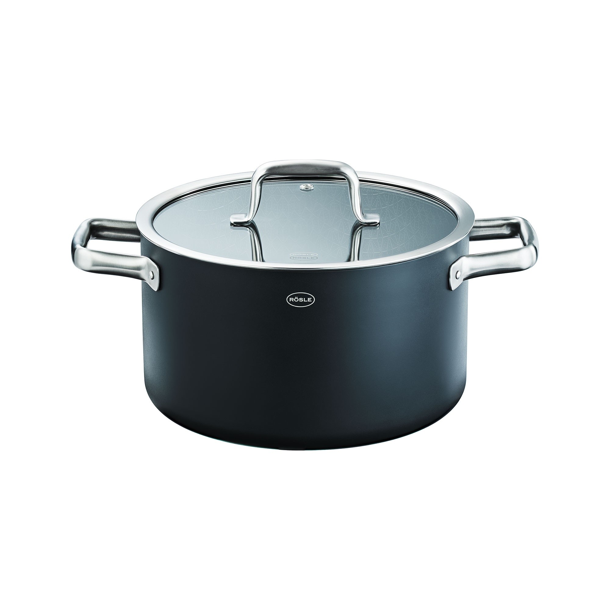 Rösle Casserole haute ebonic ø 24 cm pronero avec couvercle en verre